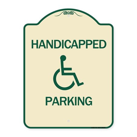 SIGNMISSION Handicapped Parking Heavy-Gauge Aluminum Architectural Sign, 24" x 18", TG-1824-24629 A-DES-TG-1824-24629